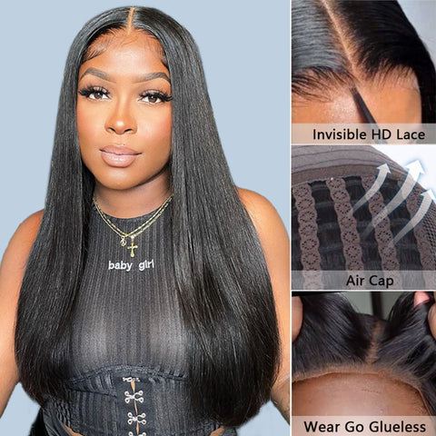 Glueless Pre - Plucked Brazilian Straight Wig