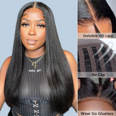 Glueless Pre - Plucked Brazilian Straight Wig