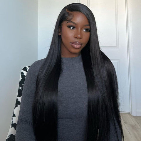 5x5 Straight HD Lace Frontal Peruvian Wig