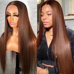 Pre - Plucked HD Glueless Brown Straight Wig