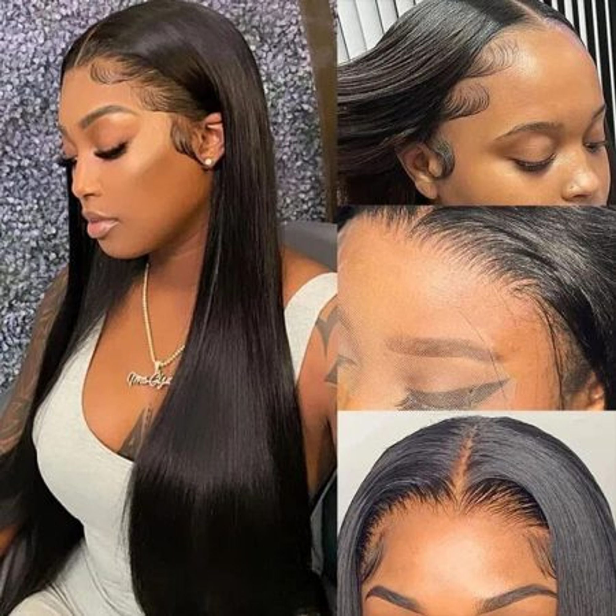 Pre - Bleached Knots Brazilian Straight Wig