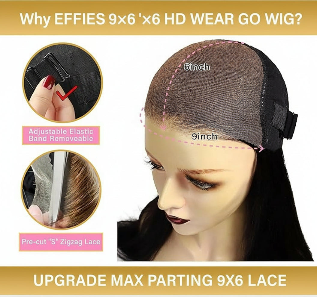 Glueless Wear and Go HD Water Wave Curls  Indian Wig