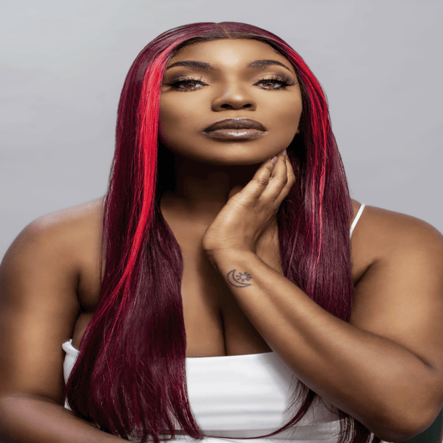 Pre Plucked  Burgundy 99J  Wig With Pink Streaks