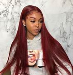 99J Burgundy Get Pretty Straight Wig