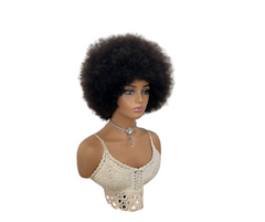 Afro Wig Kinky Curly Black 14 Inch Women Short Brazilian Human Hair Wig UK