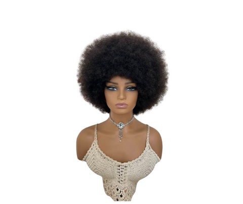 Afro Wig Kinky Curly Black 14 Inch Women Short Brazilian Human Hair Wig UK