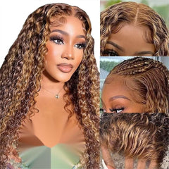 Brazilian Water Wave Wig With Baby Hair 180% Density