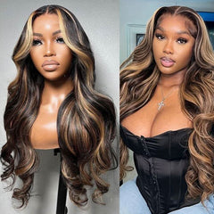 Balayage Body Wave 13×4 HD Frontal Wig